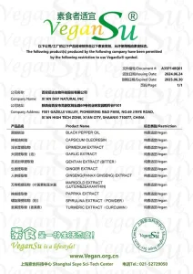 Day Natural VeganSu Certificate